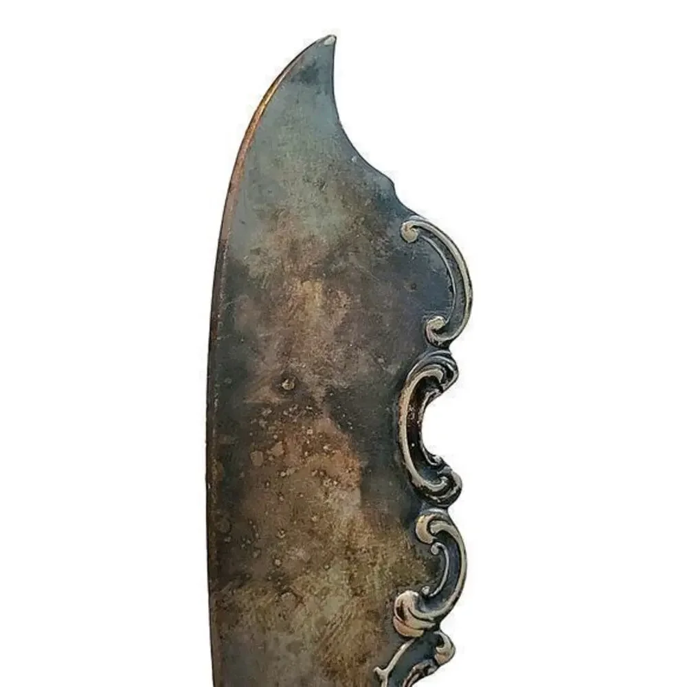 Antique Rogers & Hamilton Silver Plate Aldine Flat Twisted‎ Handle Butter Knife